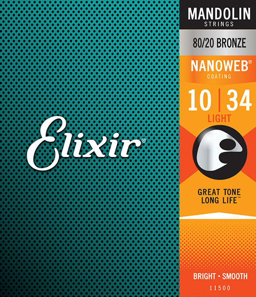 11500 NANOWEB Комплект струн для мандолины, Light, 10-34, Elixir