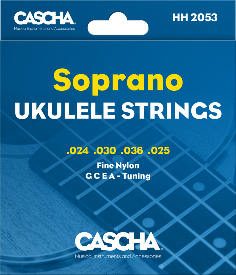 HH-2053 Комплект струн для укулеле сопрано, прозрачный нейлон, Cascha