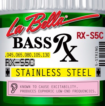 RX-S5C RX – Stainless Комплект струн для 5-струнной бас-гитары, нерж.сталь, 45-130, La Bella