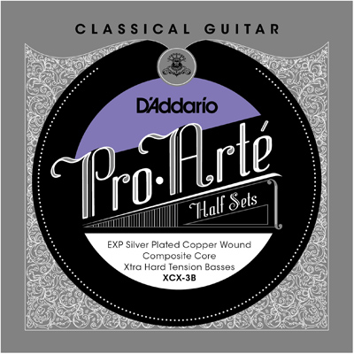 3 басовых струны для классической гитары D'Addario Pro-Arte XCX-3B