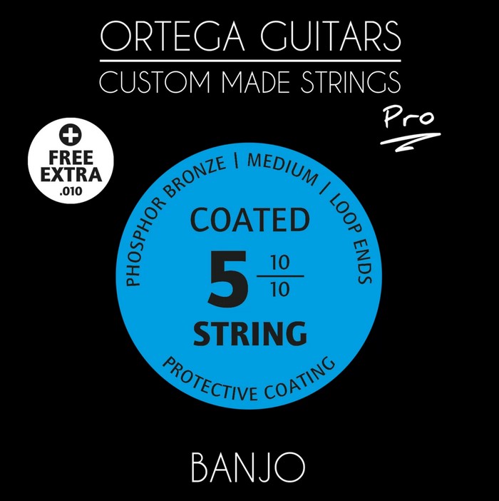 BJP-5 Комплект струн для банджо, 10-22, с покрытием, Ortega