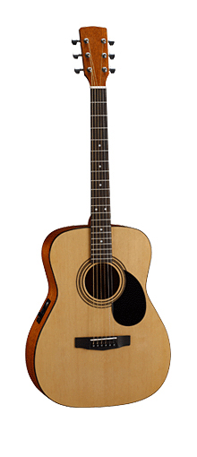 LF002E-NS Электро-акустическая гитара, цвет натуральный матовый, Lutner