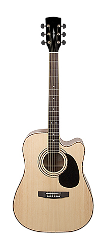 LD002CE-NAT Электро-акустическая гитара, дредноут с вырезом, цвет натуральный, Lutner
