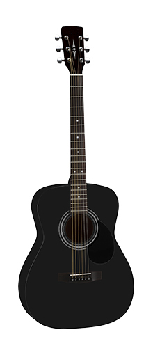 LF002E-BKS Электро-акустическая гитара, цвет черный матовый, Lutner