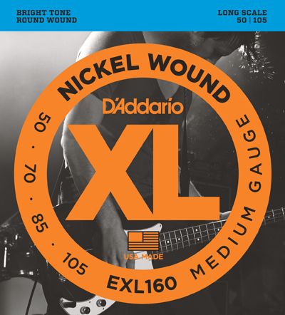Комплект струн для бас-гитары D'Addario EXL160