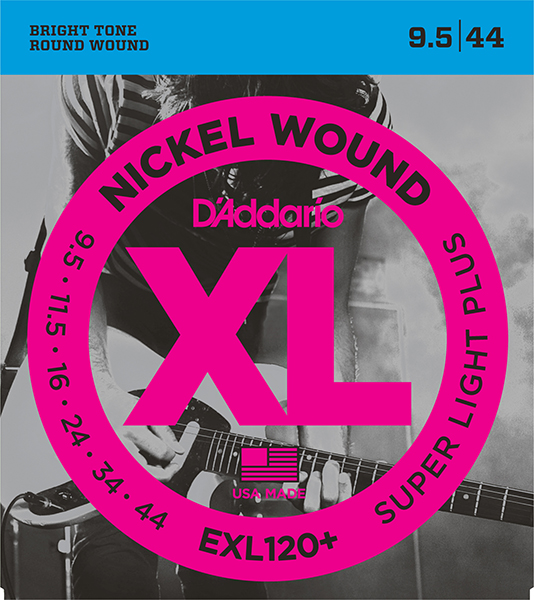 EXL120+ Nickel Wound Комплект струн для электрогитары, Super Light Plus, 9.5-44, D'Addario