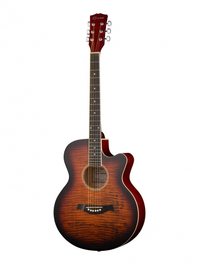 F511-BS Акустическая гитара, с вырезом, санберст, Caraya