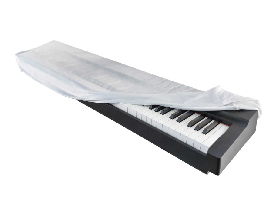 Ака-115W Накидка для цифрового пианино, бархат, белая, Lutner