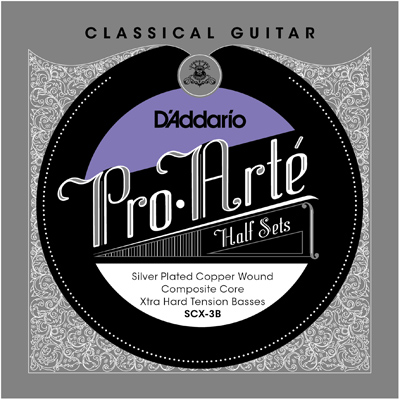 3 басовых струны для классической гитары D'Addario Pro-Arte SCX-3B