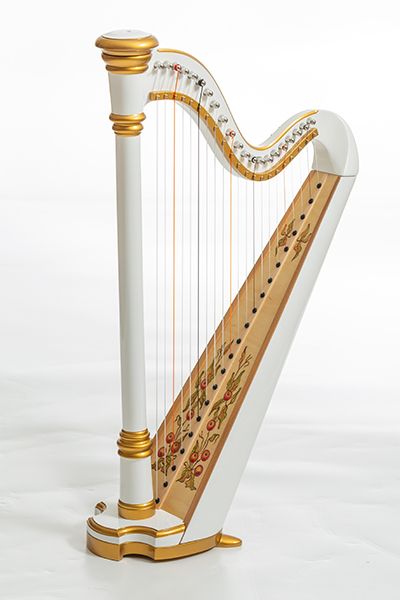 MLH0011 Capris Арфа 21 струнная (A4-G1), цвет белый глянцевый, Resonance Harps
