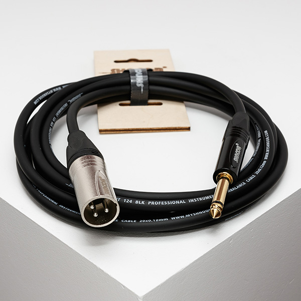 IC124-XMJM-0,3m Кабель инструментальный, XLRM-6.35мм моно, 0.3м, SHNOOR