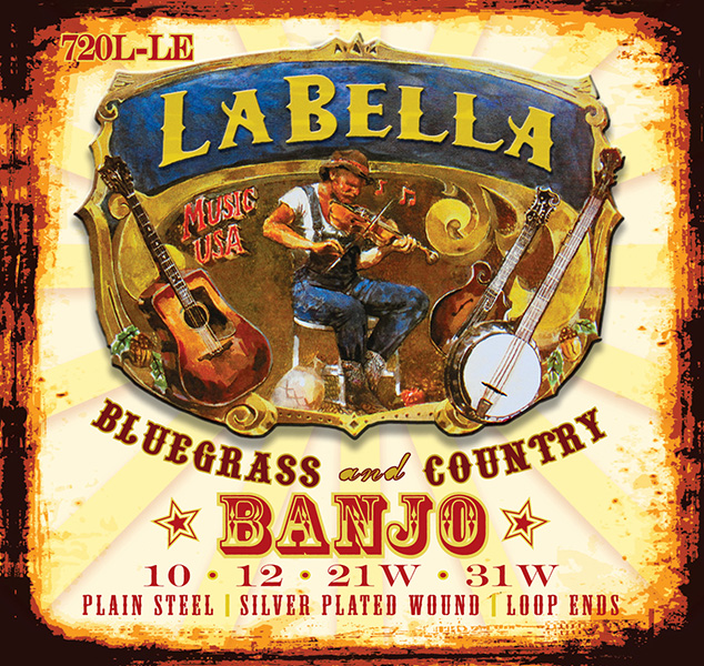 720L-LE Комплект струн для банджо тенор, петля, 10-31, посеребренные, Light, La Bella
