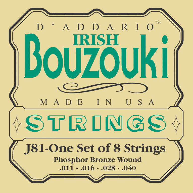 J81 Комплект струн для ирландского бузуки, D'Addario