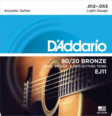 Комплект струн для акустической гитары D'Addario EJ11
