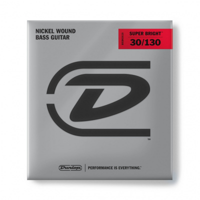 DBSBN30130 Super Bright Комплект струн для 6-струнной бас-гитары, никел., Medium, 30-130, Dunlop