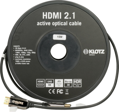 FOAUH020 Кабель HDMI оптический, 20 м, Klotz