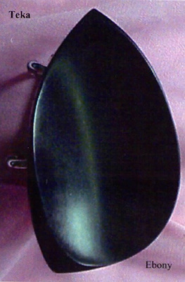 VC05Eh-4/4 Подбородник для скрипки, модель Teka, крепление Hill, черное дерево, WBO