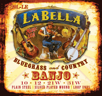 720L-LE Комплект струн для банджо тенор, петля, 10-31, посеребренные, Light, La Bella