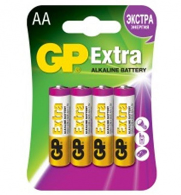 GP15AX-2CR4 Extra Элемент питания АА, алкалиновый, 4шт, GP