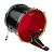 BD22HR Hydraulic Red Пластик для бас-барабана 22", Evans